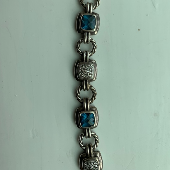 David Yurman Diamond and Topaz bracelet - Picture 2 of 3